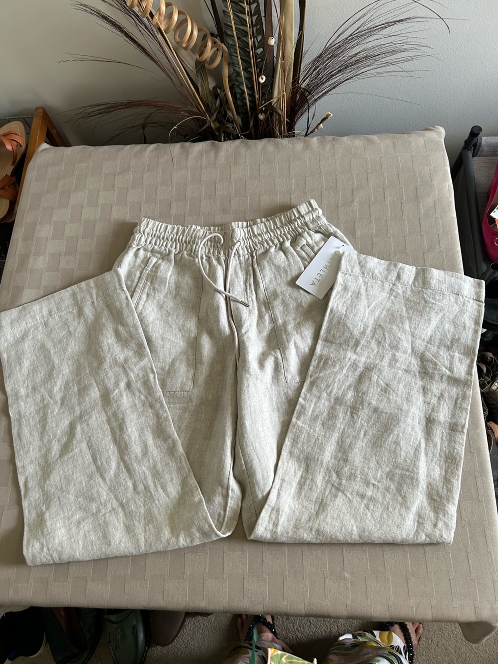 Athleta Retreat Linen Wide Leg Pant - Picture 3 of 15